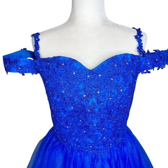 NEW Lavetir Fairycore Dress 8 Dance Sparkle Lace Up Tulle Cosplay - Picture 6 of 16